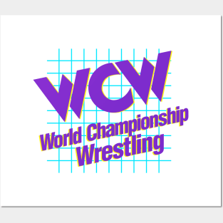 WCW World Championship Wrestling White Posters and Art